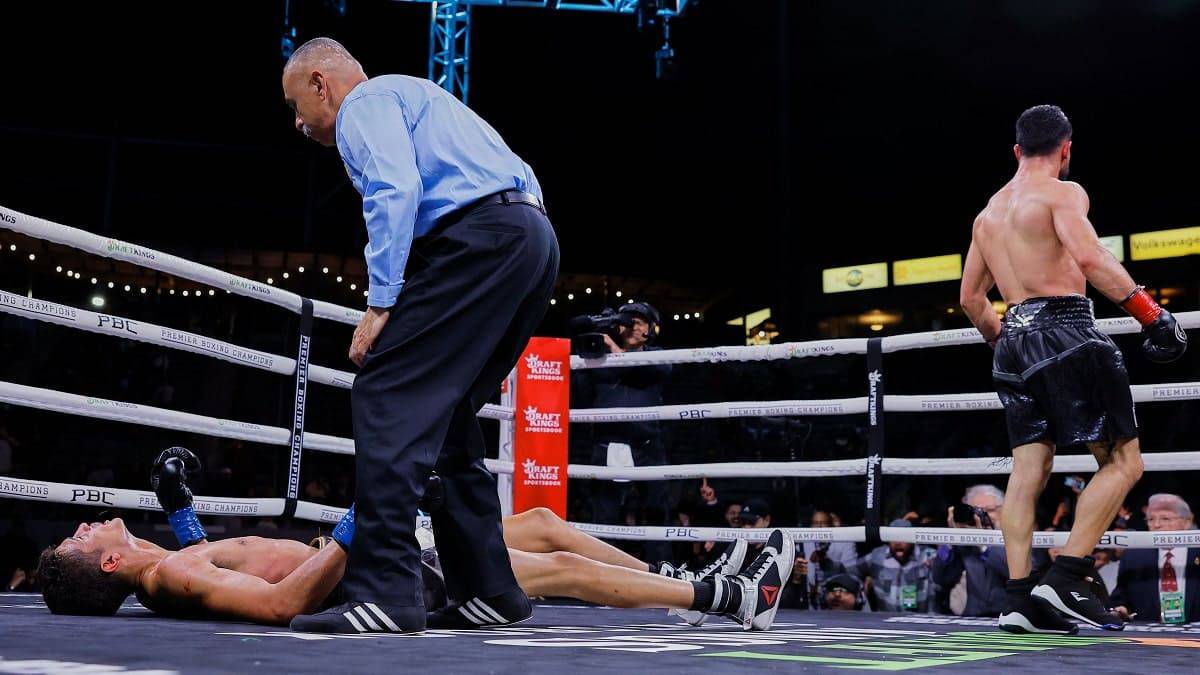 Tallest super welterweight threatened after being ‘knocked into another planet’