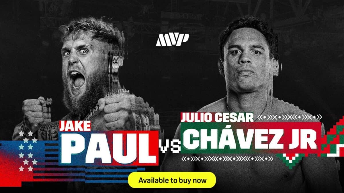 Jake Paul vs Chavez Jr PPV DAZN poster