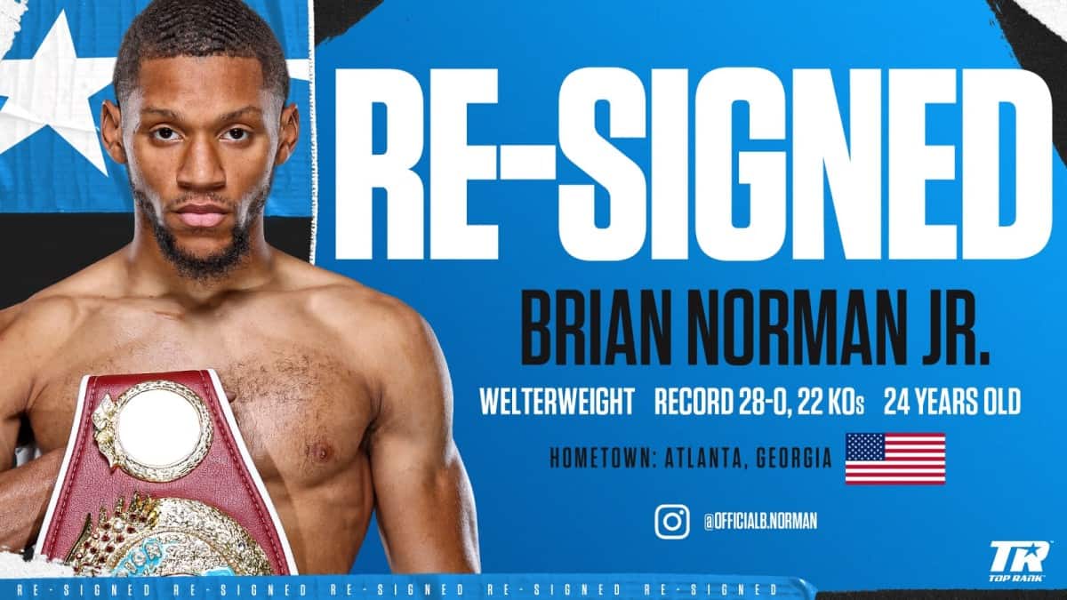 Brian Norman extends Top Rank deal