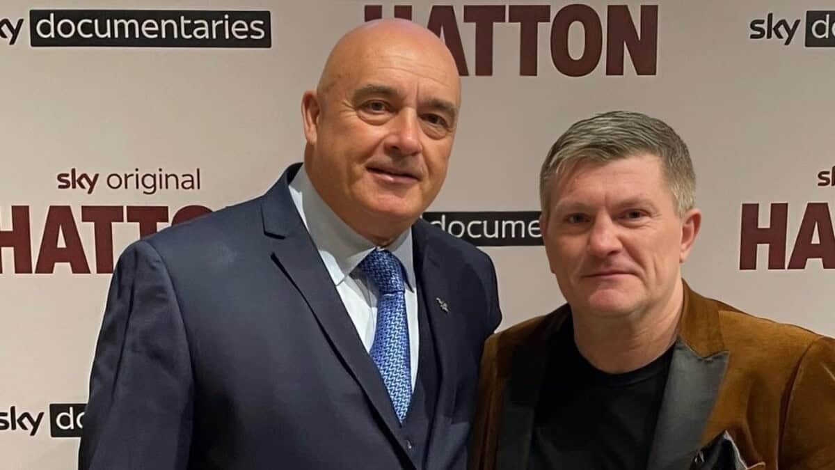 Manager Paul Speak and Ricky Hatton
