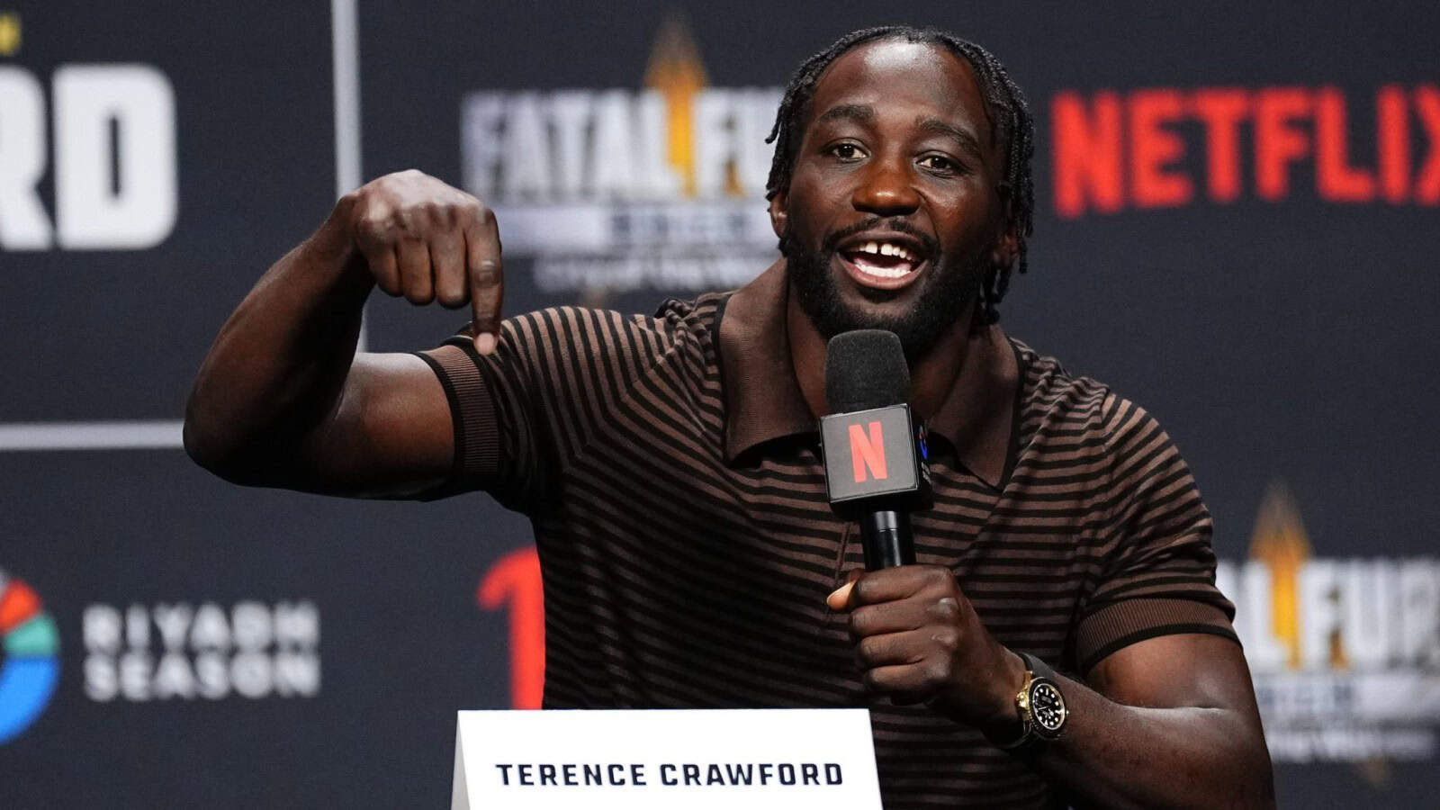 Terence Crawford at the Las Vegas presser