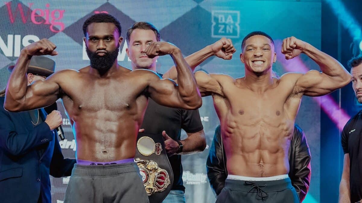 Jaron Ennis vs Lima weigh in