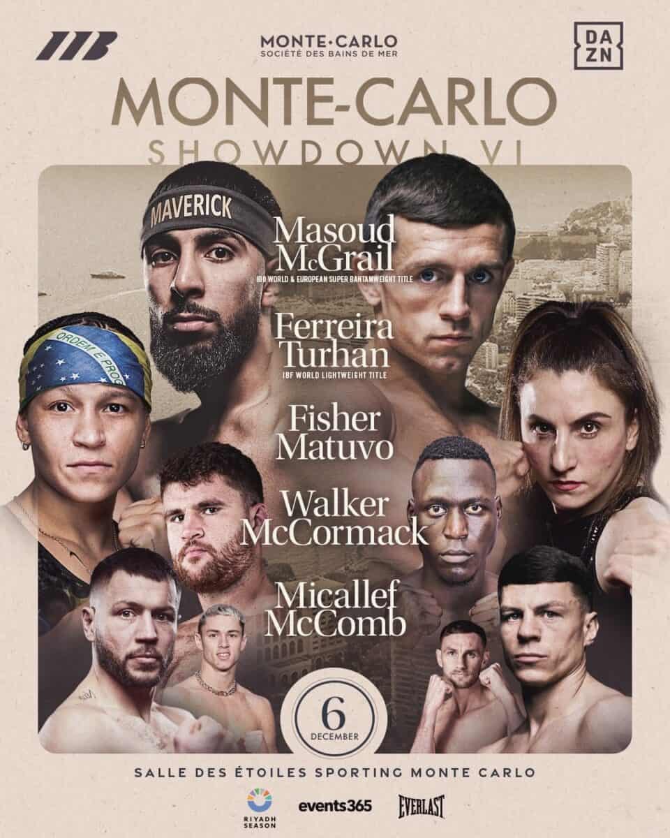 Monte Carlo Dec 6 card confirmed