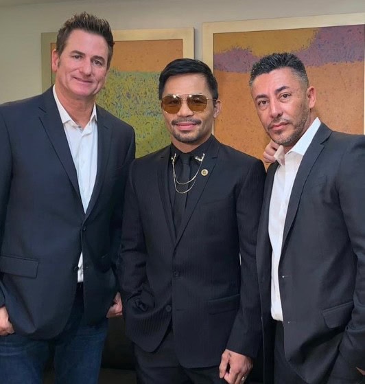 Manny Pacquiao Sean Gibbons and Tony Cohen
