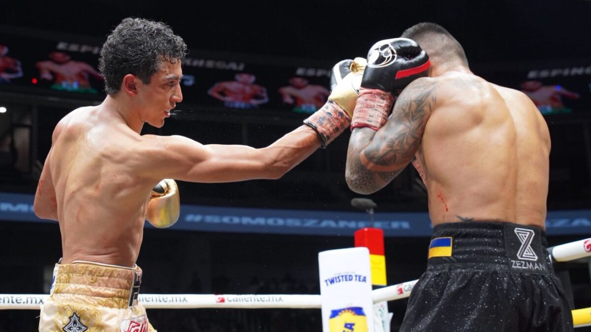 Four Defenses. Four KOs. Rafael Espinoza Stops Khegai to Keep WBO Belt