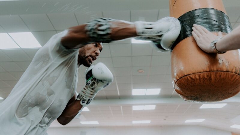 Anthony Joshua training in Camp Usyk