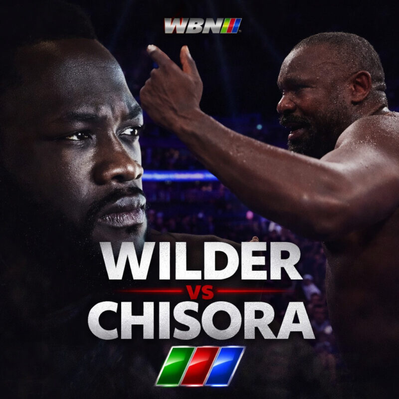 Deontay Wilder and Derek Chisora face off in a World Boxing News graphic ahead of a proposed heavyweight bout.