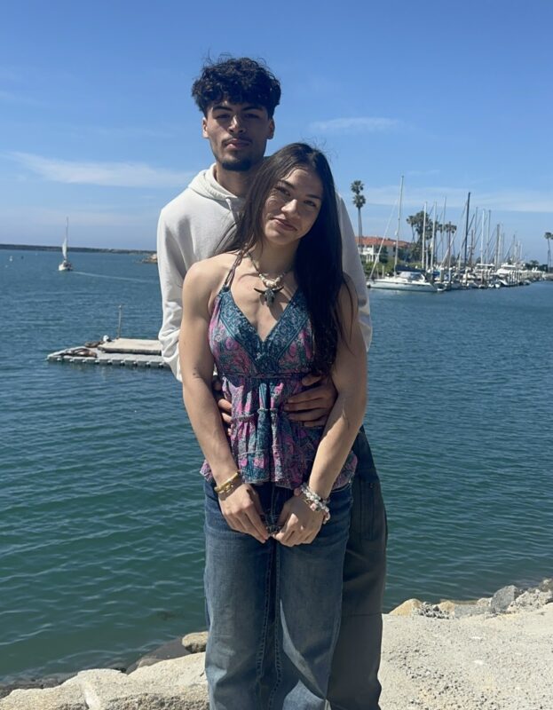 Isis Sio stands with boyfriend Jesse Sorenson after recovering from a coma
