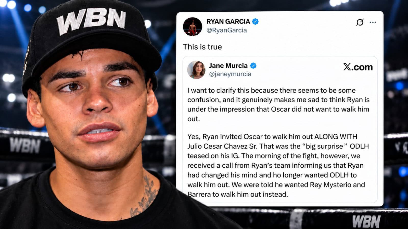 Ryan Garcia Admits Truth Over Oscar De La Hoya No-Show Ryan Garcia Admits Truth Over Oscar De La Hoya No-Show